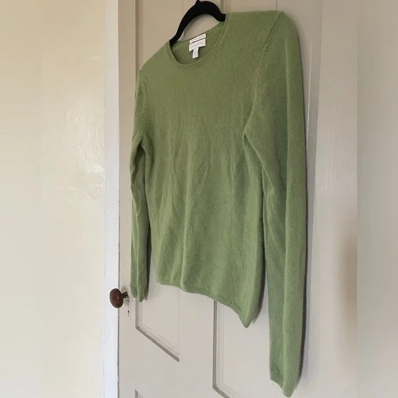 Charter Club 2 Ply 100% Cashmere Women's Green Sweater Shirt Soft Comfy Summer - Picture 4 of 14